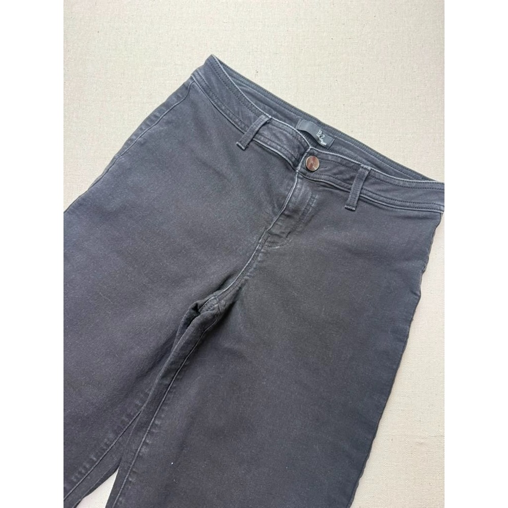 1822 Denim Women's Jeans Size 12 Black High Rise Wide Leg Stretch [A183]